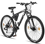 Licorne Bike Effect Premium Mountainbike Aluminium Scheibenbremse/V-Bremse Fahrrad für Jungen, Mädchen, Herren und Damen - 21 Gang-Schaltung - Herrenrad
