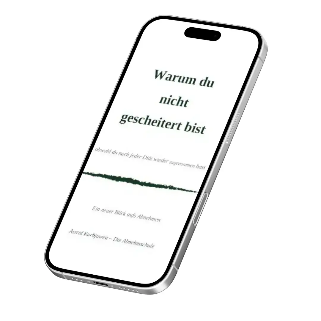 Die Titelseite des pdfs: Warum du nicht gescheitert bist, als Mockup auf einem Smartpone