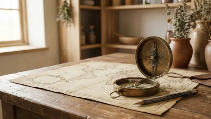 abnehmen-grundlagen-uebersicht Ein altmodischer Kompass. Er gibt Orientierung in der unübersichtlichen Abnehm-Welt. Abnehm-Grundlagen übersichtlich sortiert.